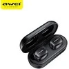 Bluetooth 5.1 TWS ausinės + AWEI Docking Station (T13Pro) juodos spalvos