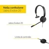 Ausinės Jabra EVOLVE 20 SPEC EDIT MONO MS - QUICK START GUIDE WARRANTY
