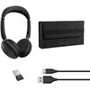 JABRA Evolve2 65 Flex MS Stereo Ausinės on-ear Bluetooth belaidės aktyvus triukšmo slopinimas USB-A juodas Certified skirta Microsoft Te