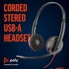 Plantronics Poly BLACKWIRE,C3225 USB-A Poly USB-A Ausinės Su mikrofonu Juodas USB Type-A su laidu