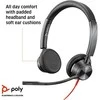 Hewlett Packard (HP) Laidinės ausinės Jack 3,5 mm / USB A Poly Blackwire C3325 juodas