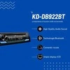 JVC, KD-DB922BT CD/USB MP3/WMA automagnetola su AUX įėjimu