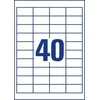 Lipnios etiketės Avery Zweckform, A4, 48,5x25,4mm, 40 etikečių lape, 100 lapų, baltos spalvos
