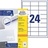 Lipnios etiketės Avery Zweckform, A4, 64.6x33.8, 24 etiketės lape, 100 lapų, baltos spalvos