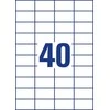 Lipnios etiketės Avery Zweckform, A4, 52.5×29.7mm, 40 etikečių lape, be rėmelio, 100 lapų, baltos spalvos