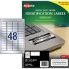 Avery Zweckform etiketės 45.7mm x 21.2mm, A4, sidabro, 48 etiketės (L6009- 20)
