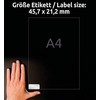 Avery ETIKETĖS ZF L6009-8 45,7X21,2 MM SIDABARAS, 8 LAPŲ