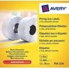 Avery Rulonėlyje kainų etiketės vienaeiliui ženklintuvui; nuimamas; 1500 etikečių / ritinys; 10 ritinių/pak.; 12x26mm, balta