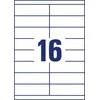 Lipnios etiketės Avery Zweckform, A4, 105x33,8mm, 16 etikečių lape, 100 lapų, baltos spalvos