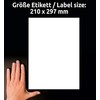 „Avery Zweckform“ ETIKETĖS ZF L4775-8 210X297 MM ATSPIRUS VANDENIUI, 8 LAPAI