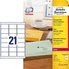 Skaidrios lipnios etiketės Avery Zweckform, A4, 63,5x38,1mm, 21 etiketės lape, 25 lapai