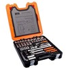 Bahco Galvų 4-32mm, priedų ir raktų 7-19mm komplektas 1/2"+1/4" 95 vnt