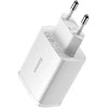 Baseus kompaktiškas greitas įkroviklis, 3x USB, 17W - baltas
