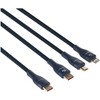Baseus Flash Series 3in1 kabelis USB-C + micro USB + Lightning 100W 1.5m – Mėlynas