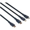 Baseus Flash Series 3in1 kabelis USB-C + micro USB + Lightning 100W 1.5m – Mėlynas