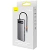 Hub 7in1 Baseus Metal Gleam Series USB-C iki 3x USB 3.0 + HDMI + USB-C PD + VGA + Ethernet RJ45