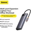 Adapteris 6in1 Baseus Metal Gleam Series USB-C į 3x USB 3.0 + USB-C PD + Micro SD/SD