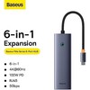 Hub 6w1 Baseus UltraJoy 6-Port (USB-C iki 1xHDMI4K@30Hz + 3xUSB 3.0 + 1xPD +RJ45)