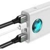 Baseus Sieninis įkroviklis GaN3 Pro 65W 2xUSB + 2xUSB-C QC4+ PD3.0 su USB-C 1.5m laidu, juodas