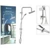 Bathroom Solutions Dušo kolonėlė su lietaus dušu, nerūdijančio plieno, aukštis 80 cm