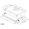 Gartraukis Beko HNT 62210 B 224 m³/h Pusiau įmontuojamas (ištraukiamas) Juoda D