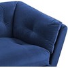 Beliani 3 vietų sofa LENVIK, veliūrinė, tamsiai mėlyna