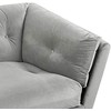 Beliani 3 vietų sofa LENVIK, veliūrinė, pilka