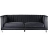 Beliani Trijų vietų sofa ARVIKA aksominė juoda
