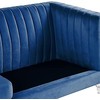 Beliani Trivietė sofa ARVIKA aksominė tamsiai mėlyna