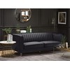 Beliani Trijų vietų sofa ARVIKA aksominė juoda