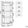 Beliani Lentyna ISERNIA metalinė 155 cm 61 cm juoda