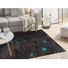 Beliani Oda kilimas 160 x 230 cm juoda turkis ATALAN