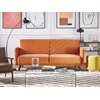 Beliani Išskleidžiama 3 vietų sofa SENJA, veliūrinė, oranžinė