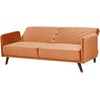 Beliani Išskleidžiama 3 vietų sofa SENJA, veliūrinė, oranžinė