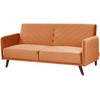 Beliani Išskleidžiama 3 vietų sofa SENJA, veliūrinė, oranžinė