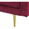 Sofa Beliani Dešininis šezlongas MIRAMAS, aksominis, bordinis