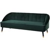 Beliani Trijų vietų sofa ALSVAG, smaragdo spalvos veliūras