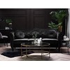 Beliani Trivietė sofa SKIEN, veliūras, juoda