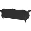 Beliani Trivietė sofa SKIEN, veliūras, juoda