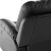 Beliani 2 vietų sofa su rankine atsipalaidavimo funkcija BERGEN, eko oda, juoda