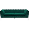 Beliani Trijų vietų sofa SOTRA, veliūras, smaragdo spalva