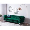 Beliani Trijų vietų sofa SOTRA, veliūras, smaragdo spalva
