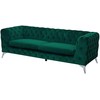 Beliani Trijų vietų sofa SOTRA, veliūras, smaragdo spalva