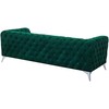 Beliani Trijų vietų sofa SOTRA, veliūras, smaragdo spalva