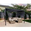 Beliani Lumarko Garden Paviljonas LED 310 x 310 cm tamsiai pilka PARGA!