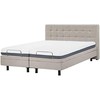Beliani Reguliuojama lova DUKE 180 x 200 cm smėlio spalvos
