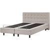 Beliani Reguliuojama lova DUKE 180 x 200 cm smėlio spalvos