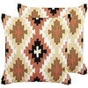 Beliani Lumarko 2 medvilninės dekoratyvinės pagalvės geometrinio rašto 50 x 50 cm daugiaspalvis serampore!