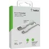 USB kabelis Belkin Boost Charge Braided USB-A to USB-C 1.0m baltas