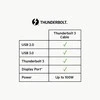 Belkin Thunderbolt 3 kabelių USB-C 40Gb/s 100W 0,8m F2CD084bt0.8MBK